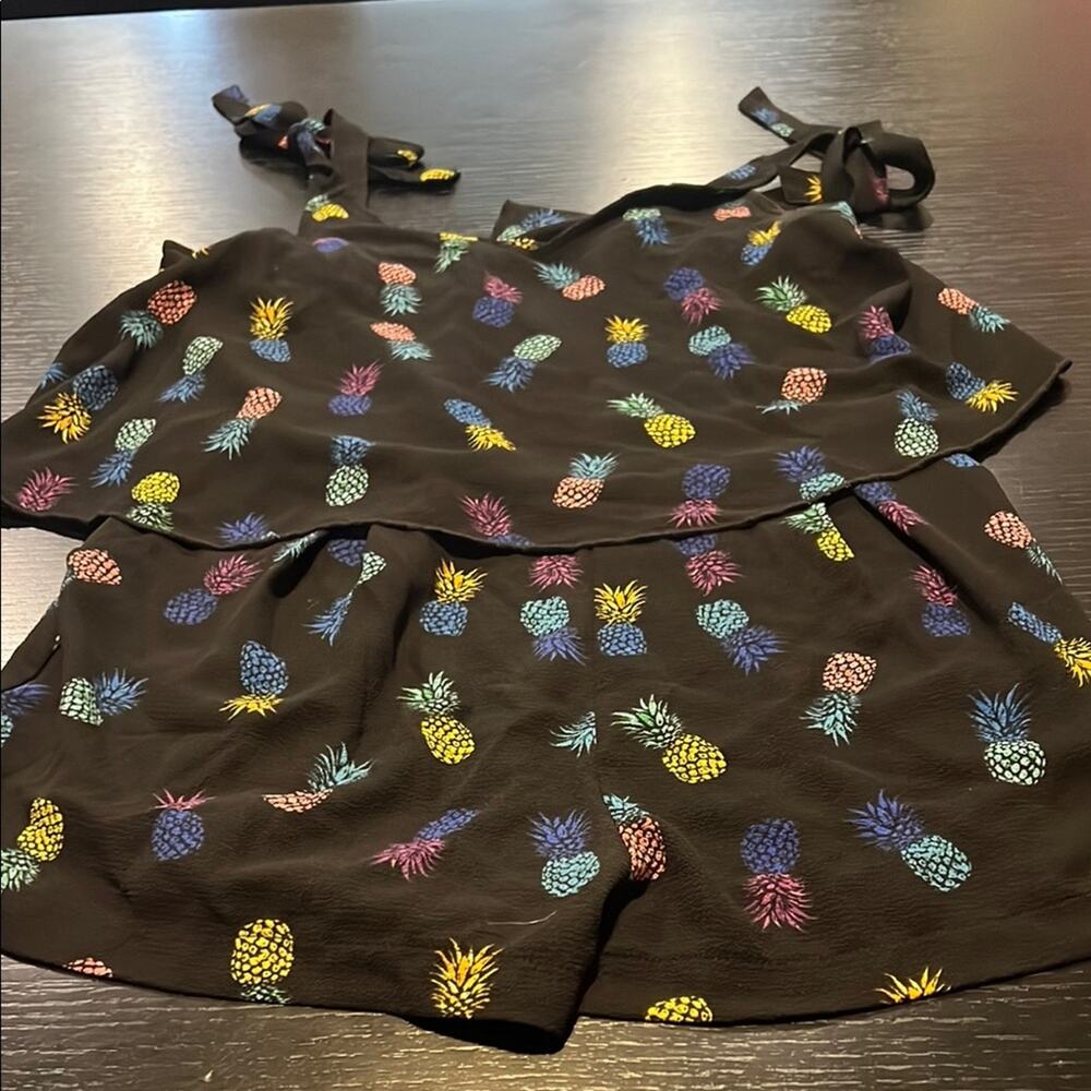 C & E Colorful Pineapple Print Romper